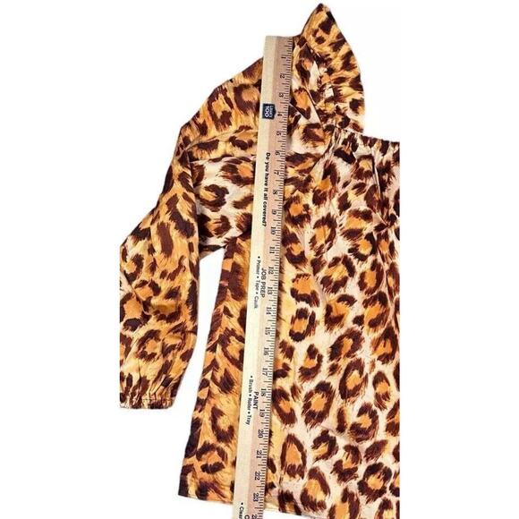 Kate Spade Womens XL Panthera Square Neck Top NWT 100% Cotton Cheetah - Picture 3 of 5